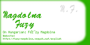 magdolna fuzy business card